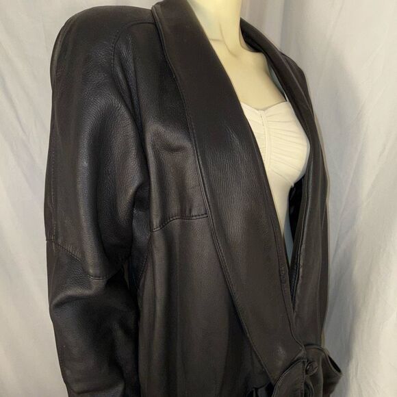Vintage Mid Western Sport Togs Deerskin Leather Jacket Women’s XL / Men’s L Blac - Picture 10 of 16
